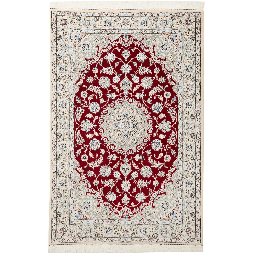 Tappeto Nain 9La Persia bianco marrone 100x152 Tappeto Nain 9La Persia bianco marrone 100x152