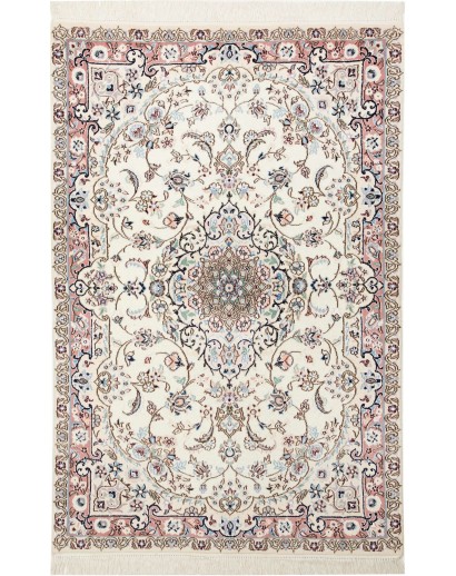 Tappeto Nain 9La Persia bianco azzurro 103x154