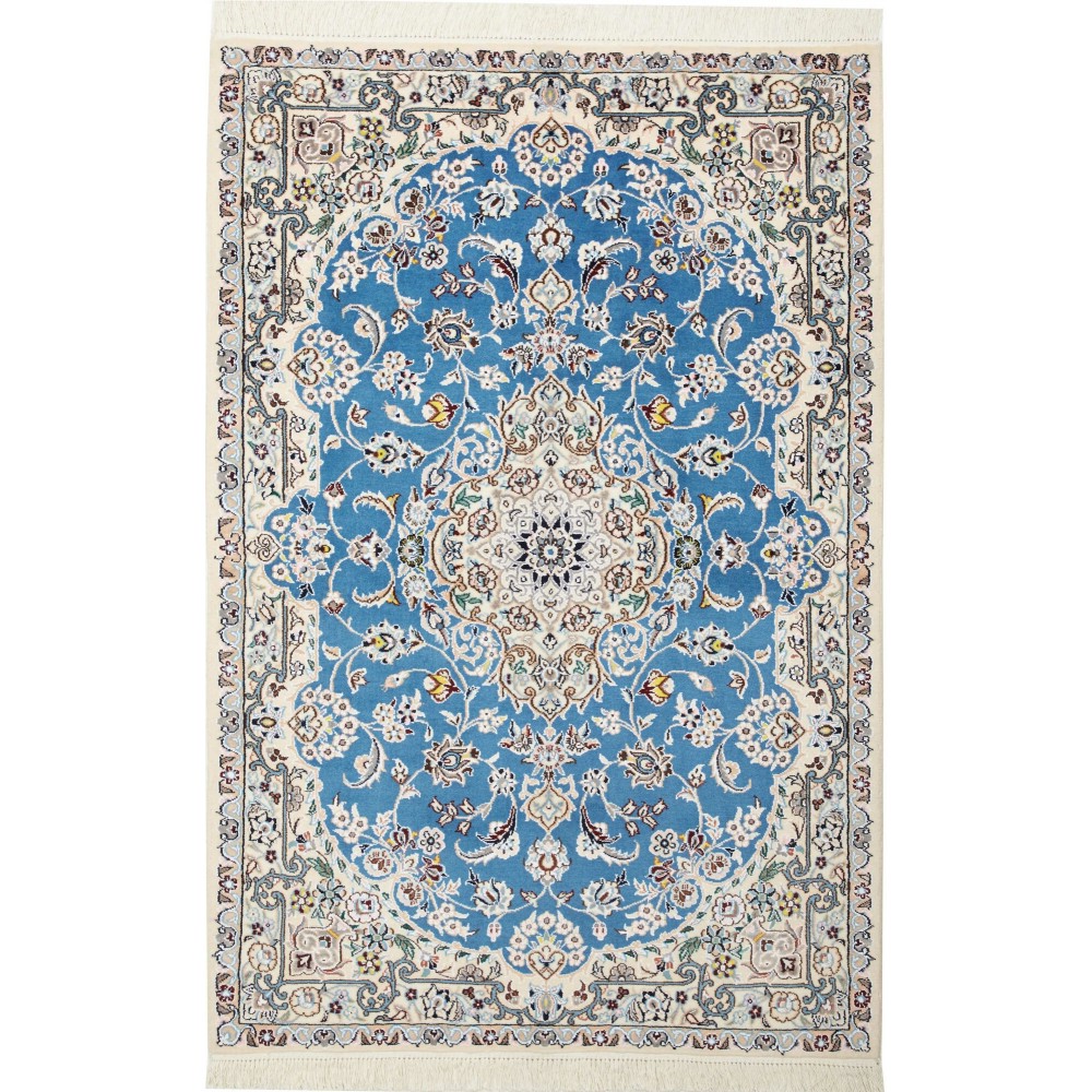 Tappeto Nain 9La Persia azzurro blu 102x155 Tappeto Nain 9La Persia azzurro blu 102x155