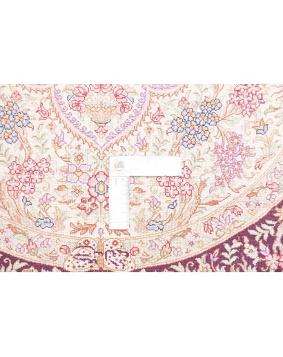 Tappeto Ghom seta Persia giallo marrone 79x122