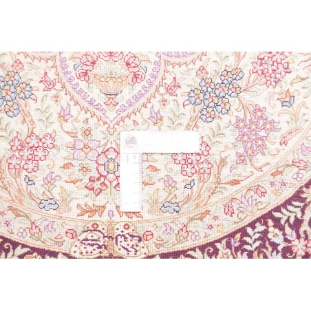 Tappeto Ghom seta Persia giallo marrone 79x122