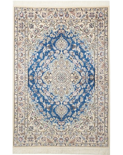 Tappeto Nain 9La Persia bianco blu 103x151