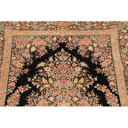 Tappeto Ghom seta Persia giallo marrone 84x123