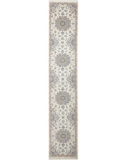 Tappeto Nain 9La Persia bianco grigio 69x386