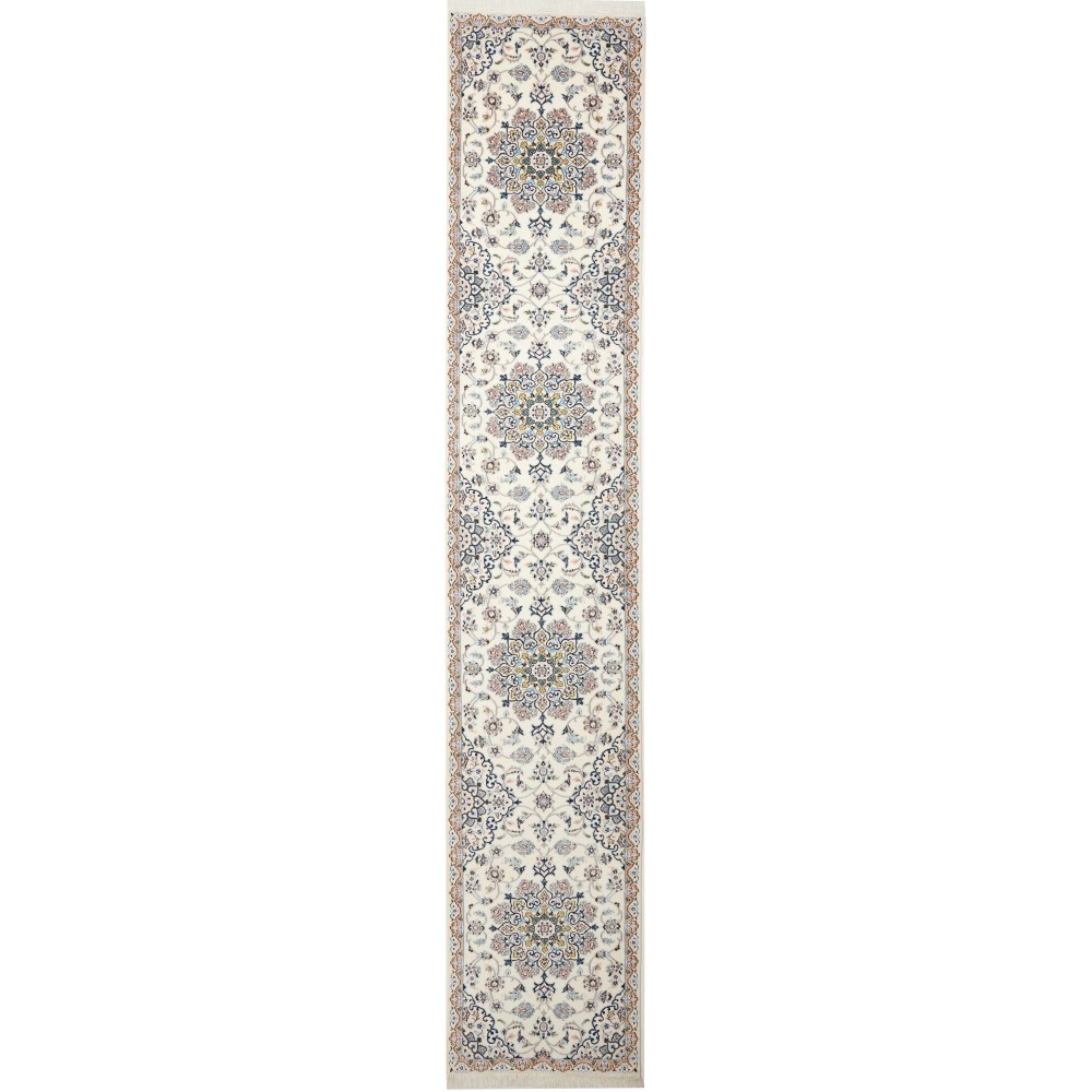 Tappeto Nain 9La Persia bianco grigio 69x386 Tappeto Nain 9La Persia bianco grigio 69x386