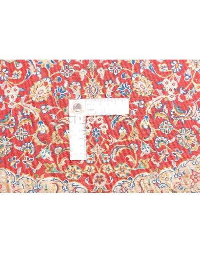 Tappeto Ghom seta Persia beige grigio 103x144