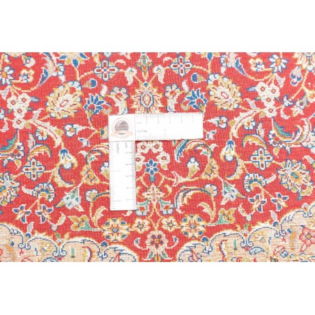 Tappeto Ghom seta Persia beige grigio 103x144