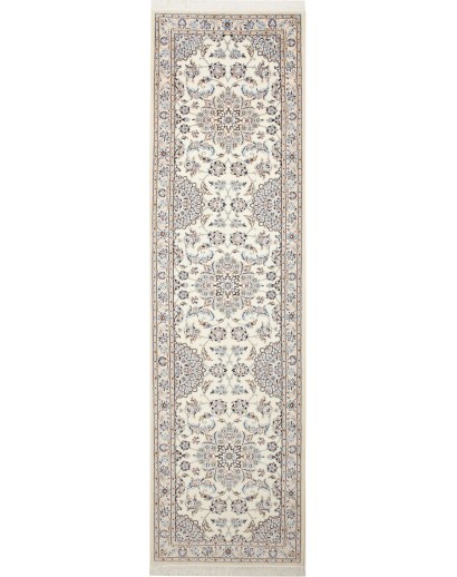 Tappeto Nain 9La Persia bianco grigio 85x313