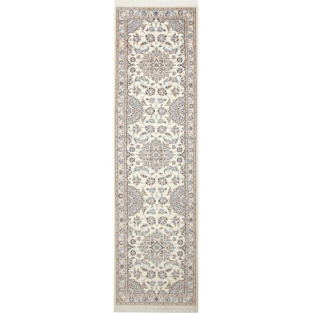 Tappeto Nain 9La Persia bianco grigio 85x313