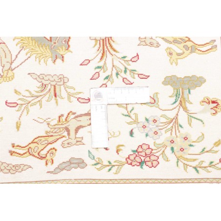 Tappeto Ghom seta Persia giallo marrone 74x114