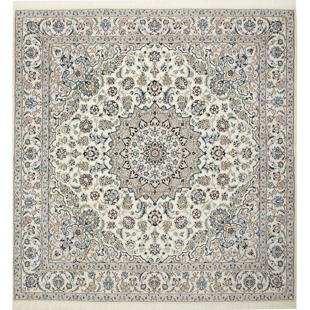 Tappeto Nain 9La Persia bianco 201x210 Tappeto Nain 9La Persia bianco 201x210