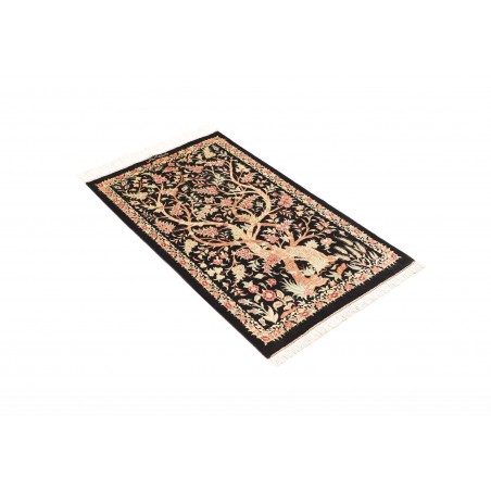 Tappeto Ghom seta Persia grigio 60x101