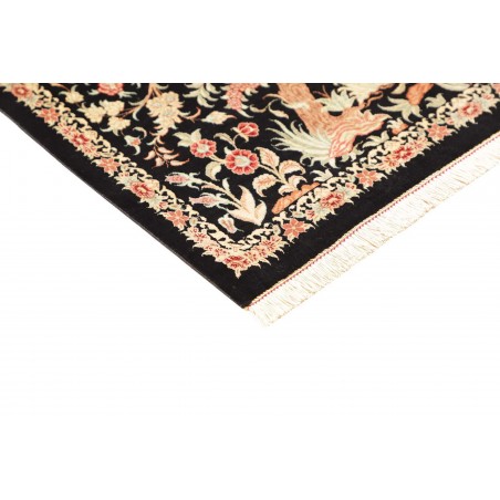 Tappeto Ghom seta Persia grigio 60x101