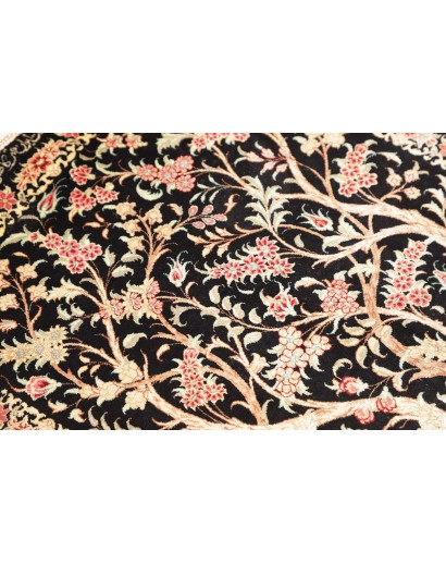 Tappeto Ghom seta Persia grigio 60x101