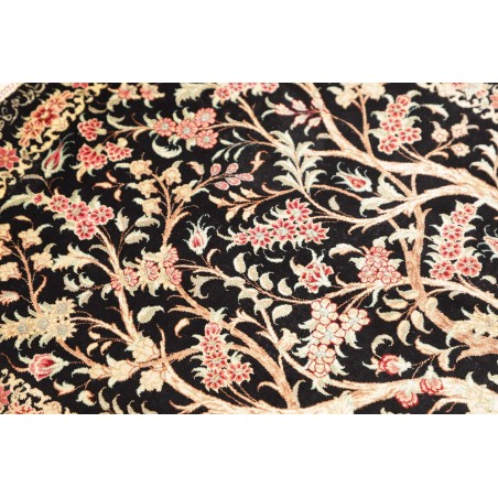 Tappeto Ghom seta Persia grigio 60x101