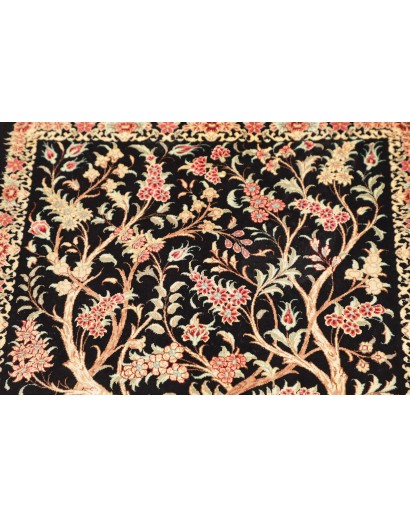 Tappeto Ghom seta Persia grigio 60x101