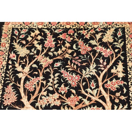 Tappeto Ghom seta Persia grigio 60x101