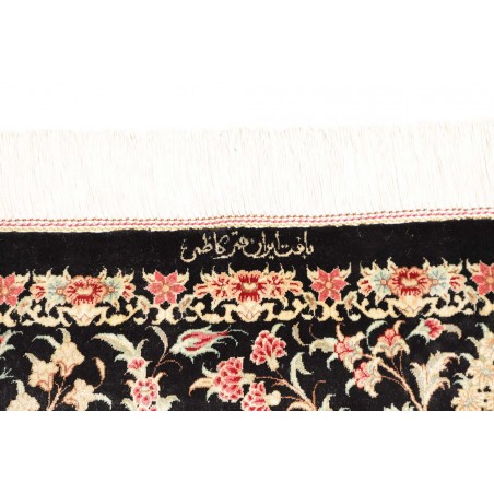 Tappeto Ghom seta Persia grigio 60x101