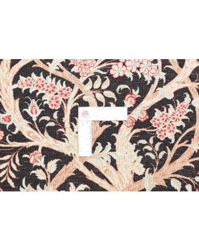 Tappeto Ghom seta Persia grigio 60x101