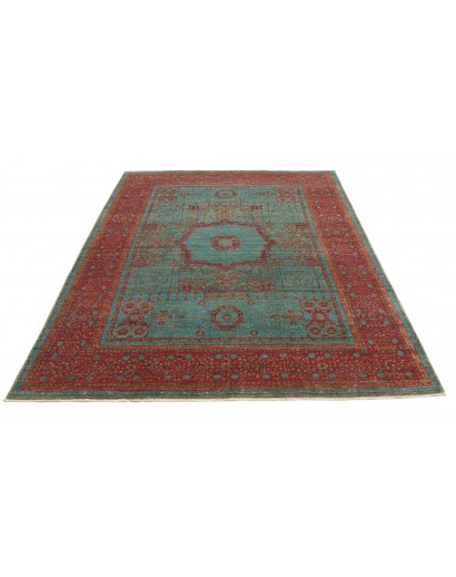 Tappeto Mamlouk Pakistan azzurro marrone 177x235