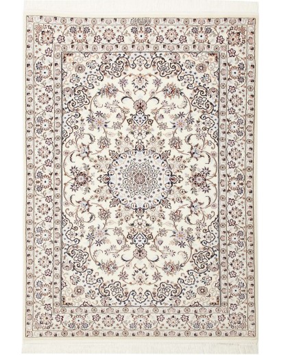 Tappeto Nain 6La Persia bianco marrone 105x146