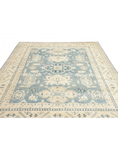 Tappeto Kazak Afghanistan beige azzurro 242x293