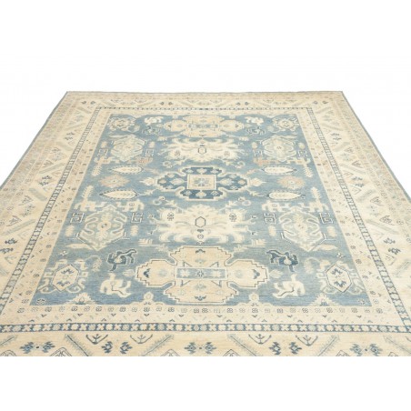 Tappeto Kazak Afghanistan beige azzurro 242x293