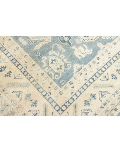Tappeto Kazak Afghanistan beige azzurro 242x293