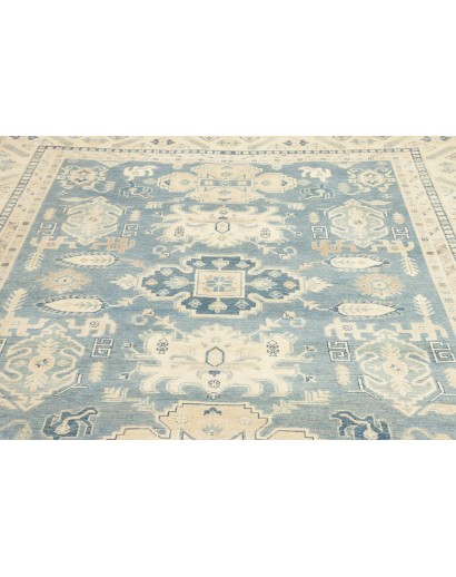 Tappeto Kazak Afghanistan beige azzurro 242x293