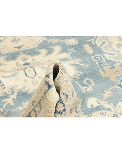 Tappeto Kazak Afghanistan beige azzurro 242x293