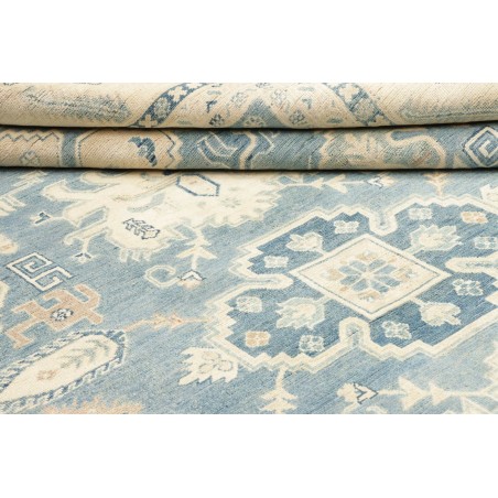 Tappeto Kazak Afghanistan beige azzurro 242x293