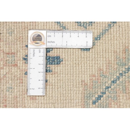 Tappeto Kazak Afghanistan beige azzurro 242x293