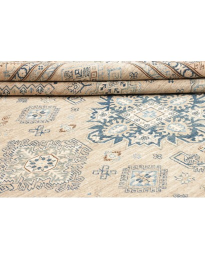 Tappeto Kazak Fine Pakistan bianco azzurro 247x308