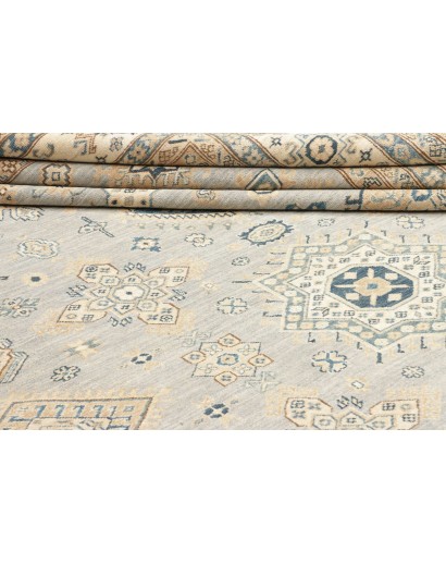 Tappeto Kazak Fine Pakistan bianco marrone 280x369