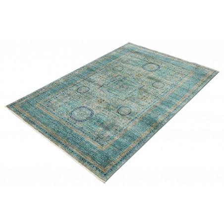 Tappeto Mamlouk Pakistan grigio verde 125x182