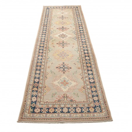 Tappeto Kazak Afghanistan beige azzurro 85x286