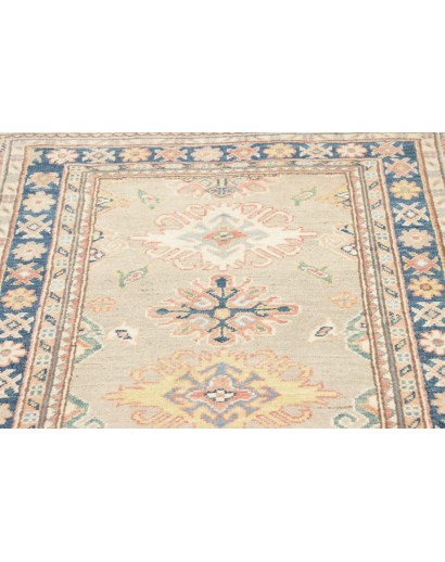 Tappeto Kazak Afghanistan beige azzurro 85x286