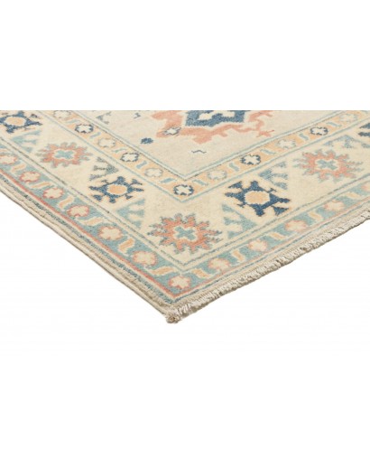 Tappeto Kazak Afghanistan bianco azzurro 83x294