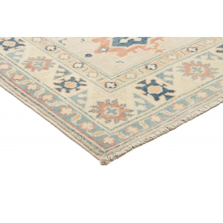 Tappeto Kazak Afghanistan bianco azzurro 83x294
