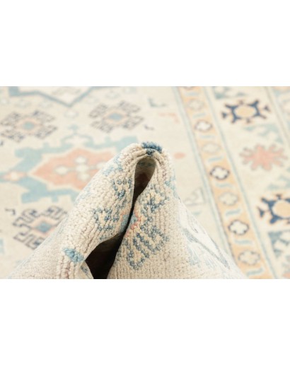 Tappeto Kazak Afghanistan bianco azzurro 83x294