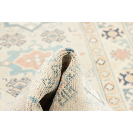 Tappeto Kazak Afghanistan bianco azzurro 83x294