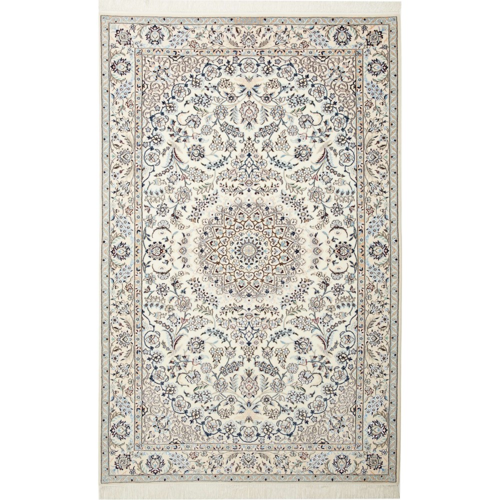 Tappeto Nain 6La Persia bianco grigio 127x198 Tappeto Nain 6La Persia bianco grigio 127x198