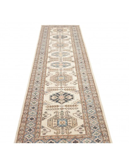 Tappeto Kazak Fine Pakistan bianco 85x303