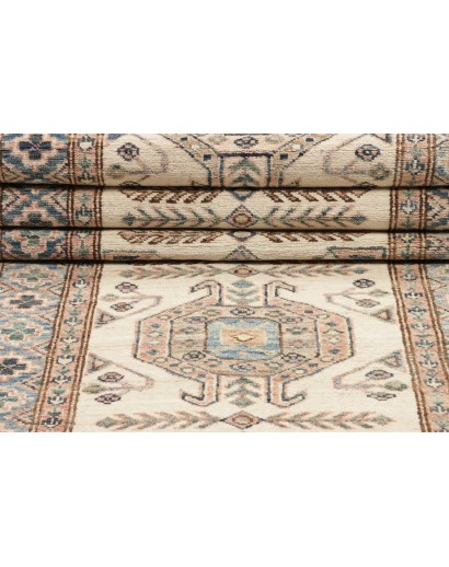 Tappeto Kazak Fine Pakistan bianco 85x303
