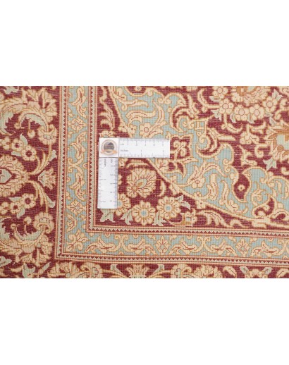 Tappeto Ghom seta Persia marrone giallo 132x200