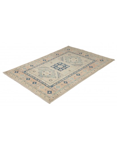 Tappeto Kazak Afghanistan bianco grigio 120x183