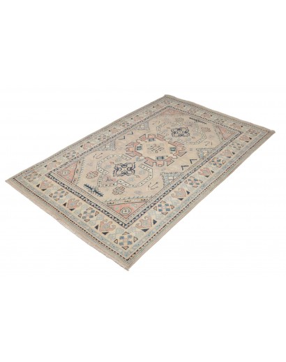 Tappeto Kazak Afghanistan beige azzurro 122x189