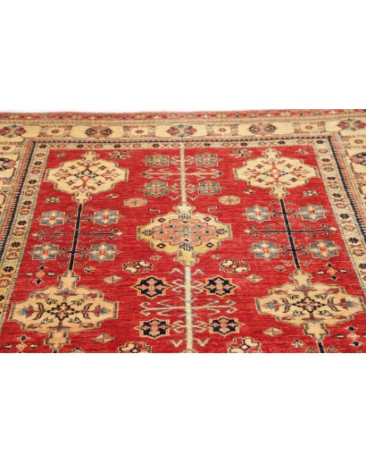 Tappeto Kazak Fine Pakistan rosso giallo 166x242