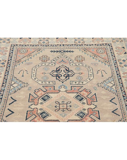 Tappeto Kazak Afghanistan beige azzurro 122x189
