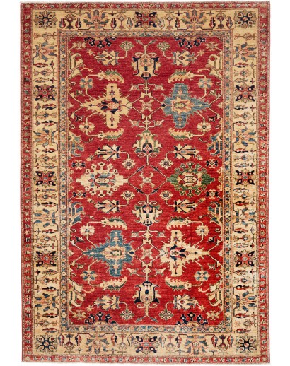 Tappeto Kazak Fine Pakistan rosso giallo 204x299